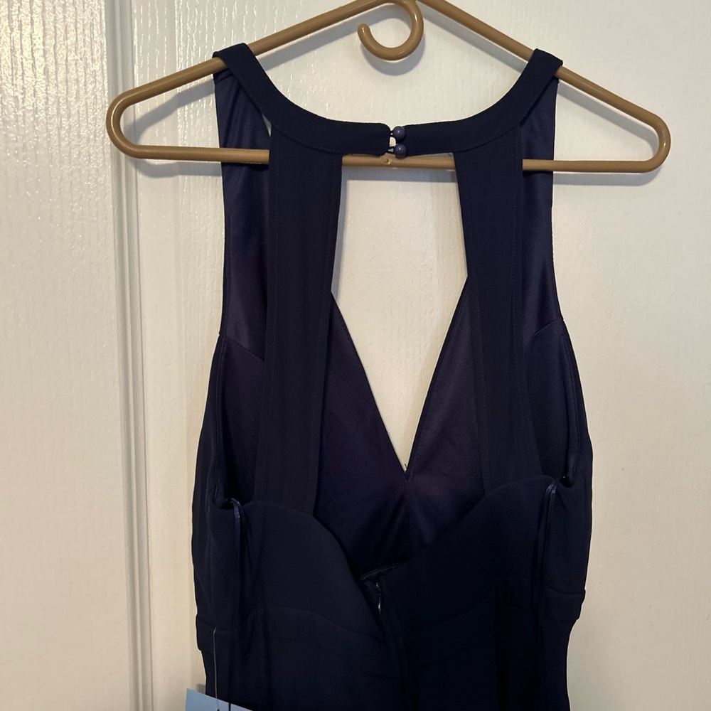 Elegant Navy Sleeveless Dress